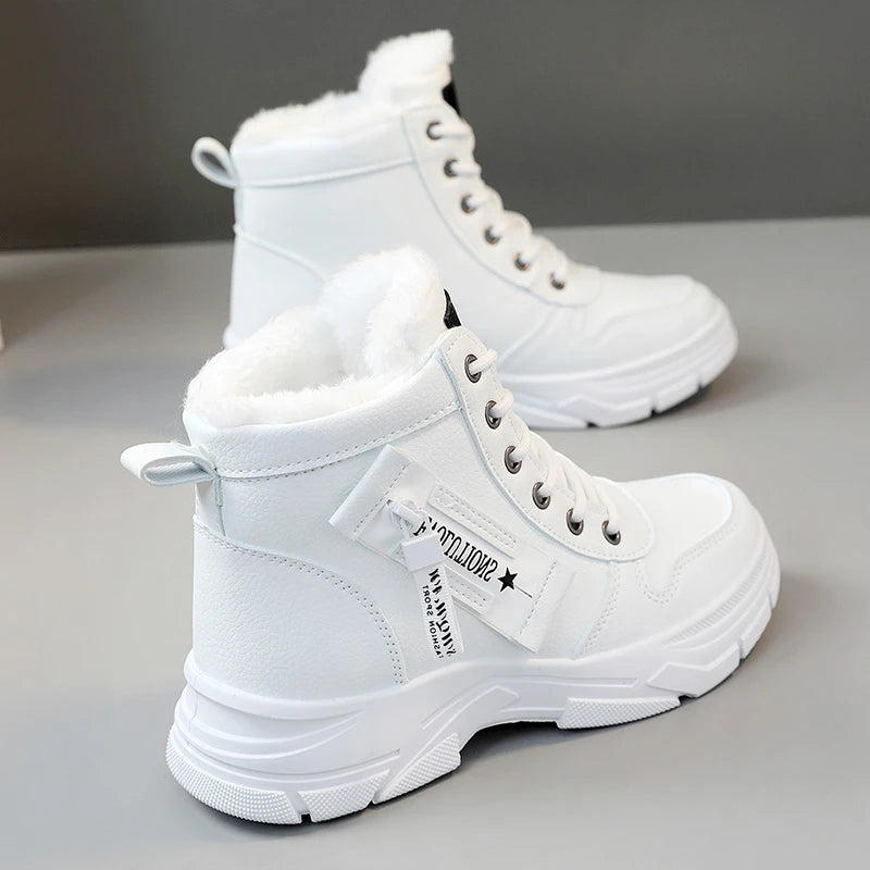 2025 New Women Snow Boots Outdoor Warm Platform Ankle Boots Women Casual High-top Shoes Women Luxury Plus Size Sneakers of Sport Zpaxo