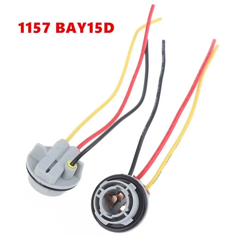 1157 BAY15D Headlight Round Socket Lamp Connector Turn Signal Light Light Base Light Bulb Socket Light Bulb Holder Lamp Holder Zpaxo