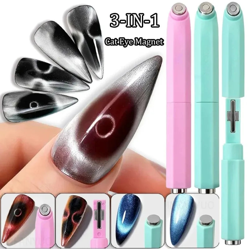3-in-1 Ring Shaped Cat Magnetic Stick Strong Magnet 3D Circular