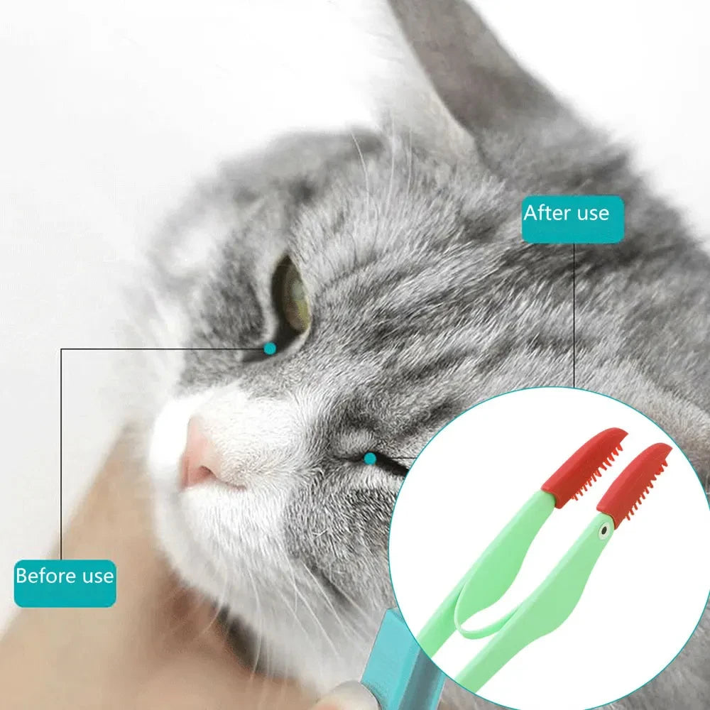 Pet Grooming Tools Dog Eyes Comb Pet Tear Silicone Remover Comb Cleaning Brush for Small Cat Dog Zpaxo