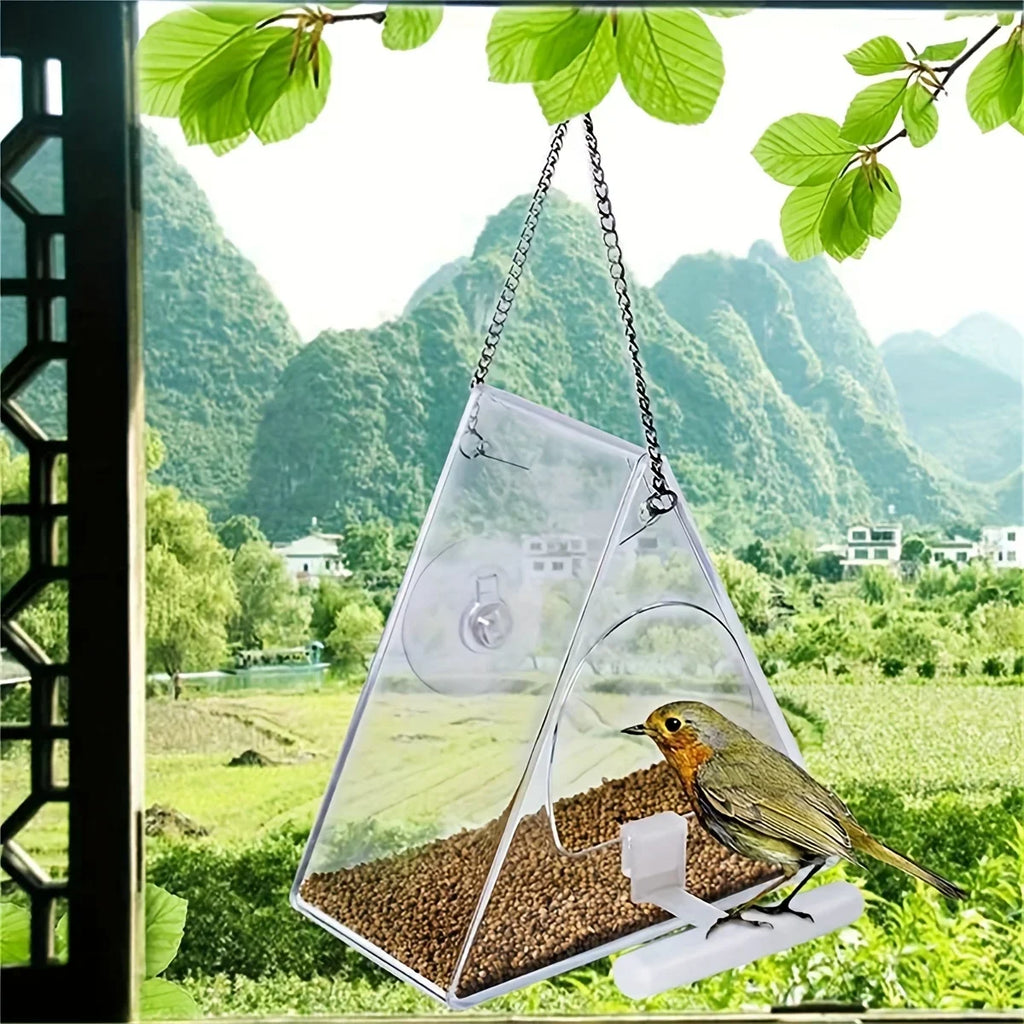 Window Bird Feeder Ultra-strong Suction Cup Weather-resistant Design