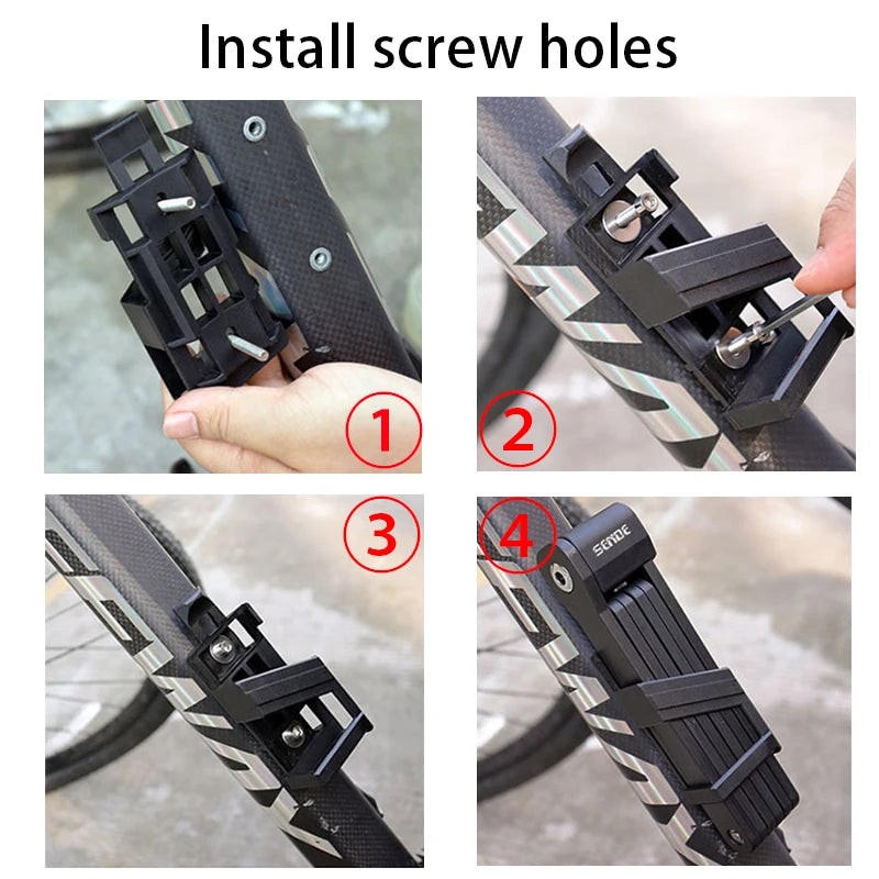 Bicycle Folding Chain Lock Bike Foldable Lock Anti-theft E-Bike Chain Cable Padlock Safety Portable Locks Bicycle Accessories Zpaxo