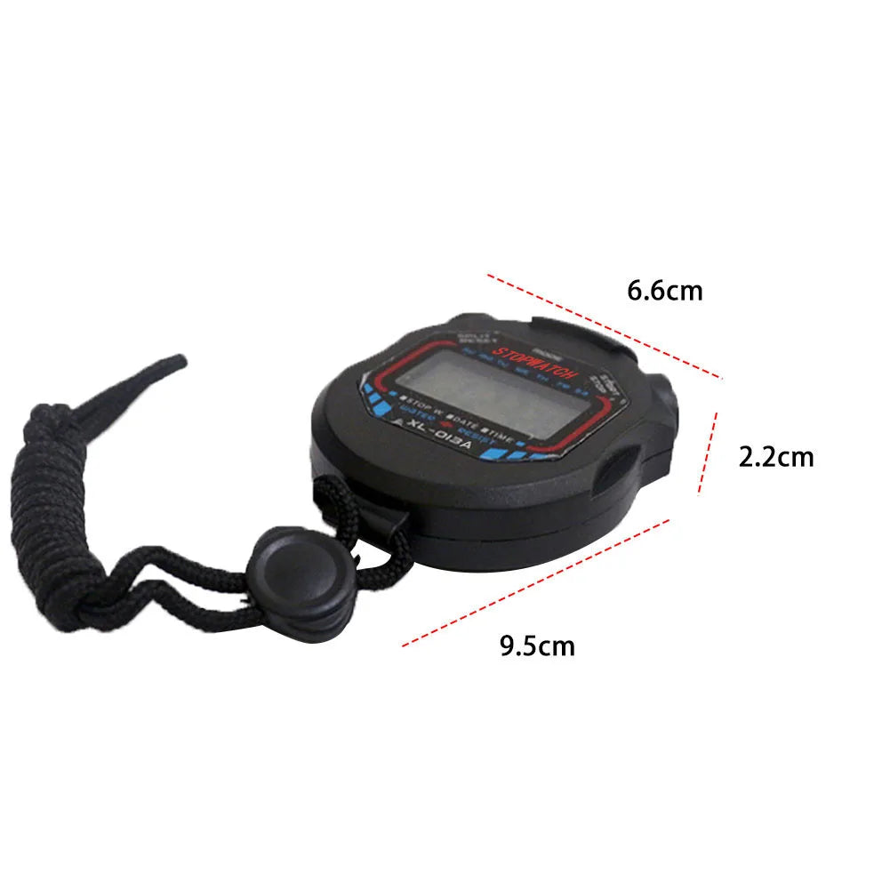 Multi-Function Electronic Stopwatch Sports Stopwatch Timer LCD Display Handheld Chronometer for Fitness Coaches and Referees Zpaxo