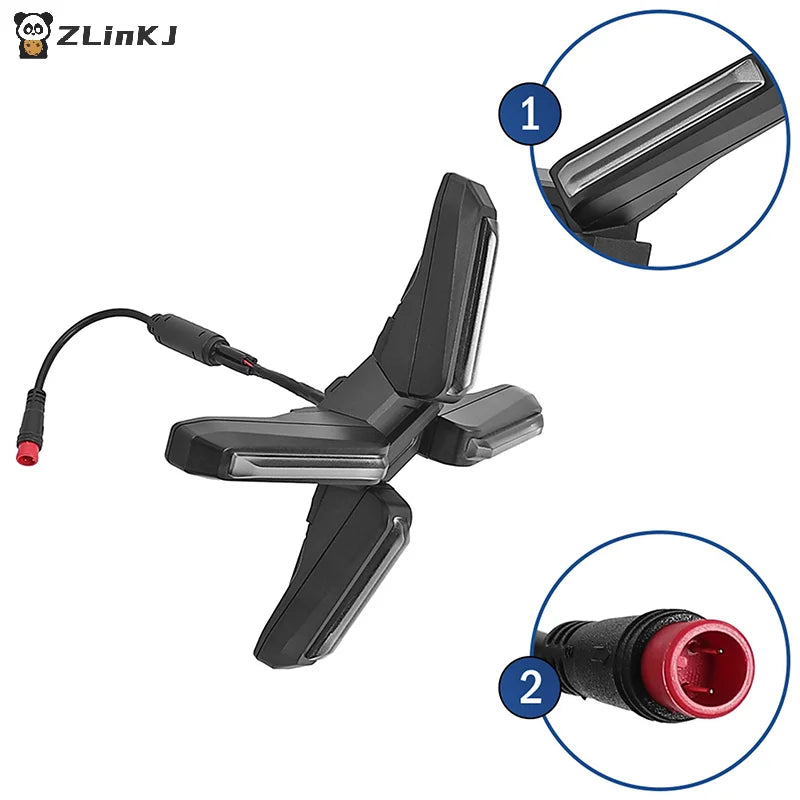 ▶1PCS Headlight For Segway Ninebot ZT3/ZT3 Pro Electric Scooter X-shaped 4W Super Bright Front Light Spare Parts Zpaxo