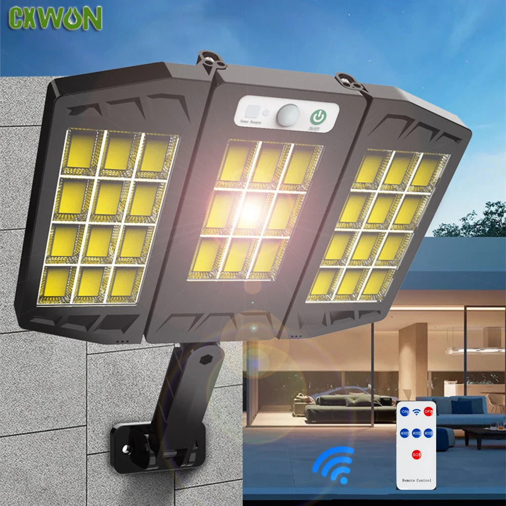 Solar Street Light Motion Sensor Led Headlight Power Waterproof Zpaxo