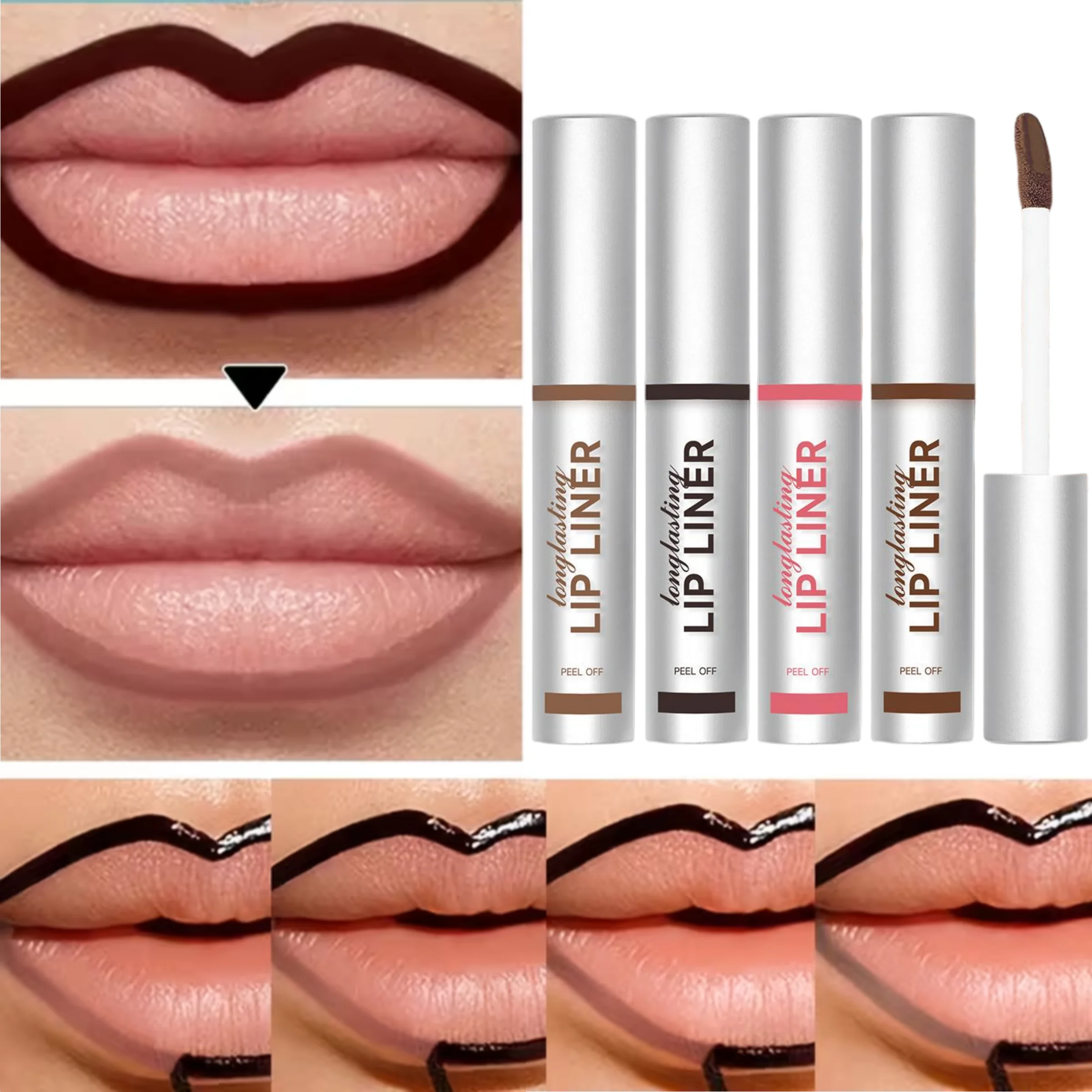 1PC Semi-Permanent Lip Liner Tint |-Off Lip Liner & Gloss | Waterproof Semi-Permanent | Sweat-Proof & Long-Lasting Zpaxo