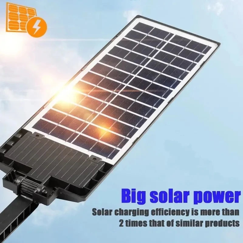 7700LM Solar LED Street Lamp 720 LED IP68 Remote Control
