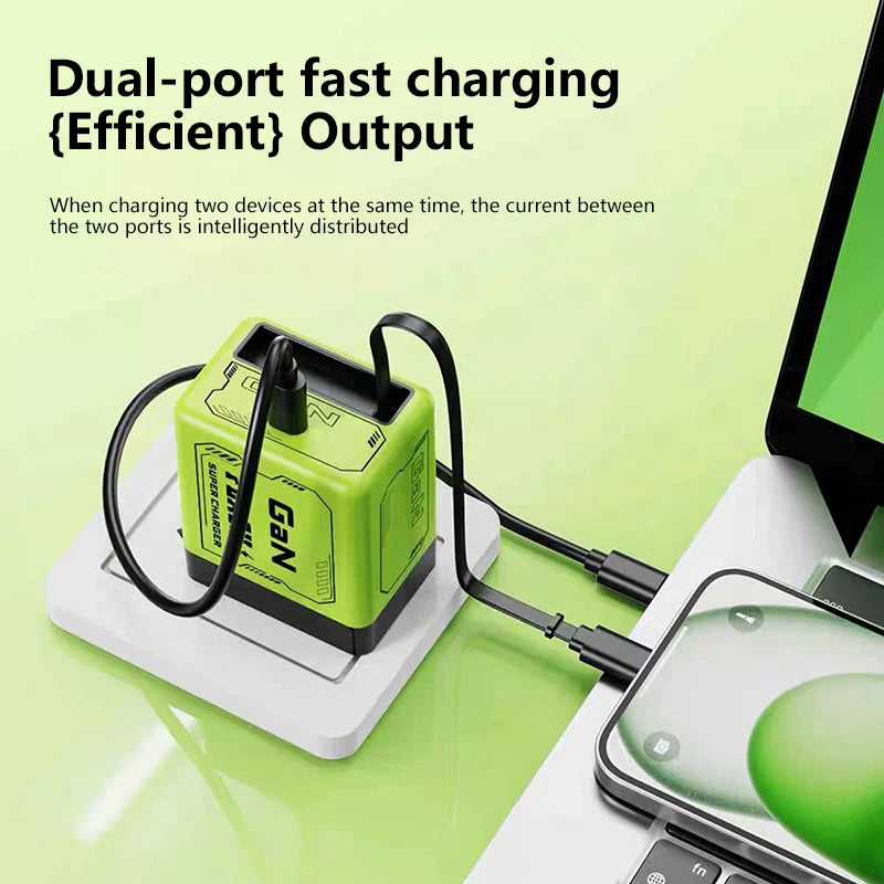 120W Gan Charger Retractable Cable PD3 0 Fast Charging Iphone