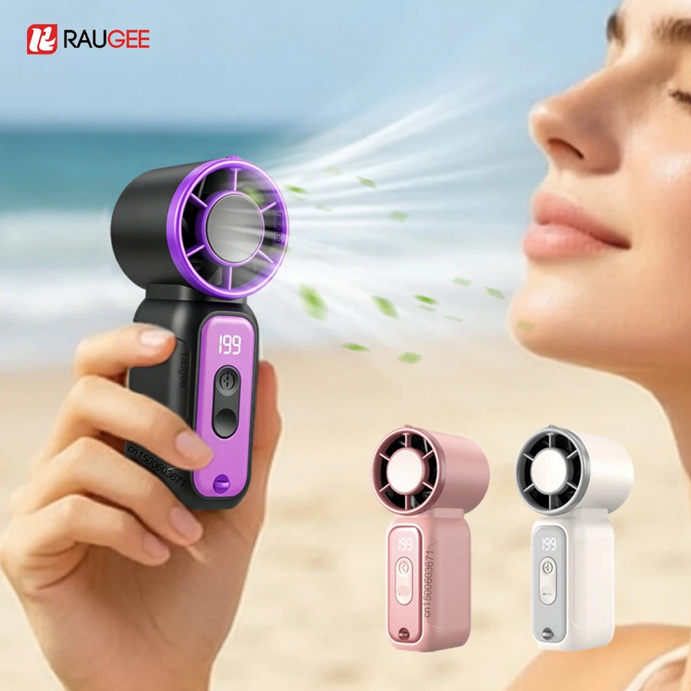 Mini Portable Handheld Fan USB Pocket Small Air Cooler Rechargeable