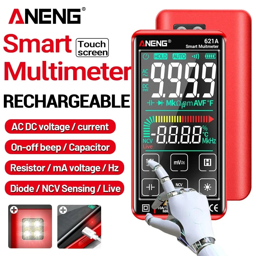 Digital Multimeter ANENG 621A Smart 9000 Counts AC DC Voltage Current