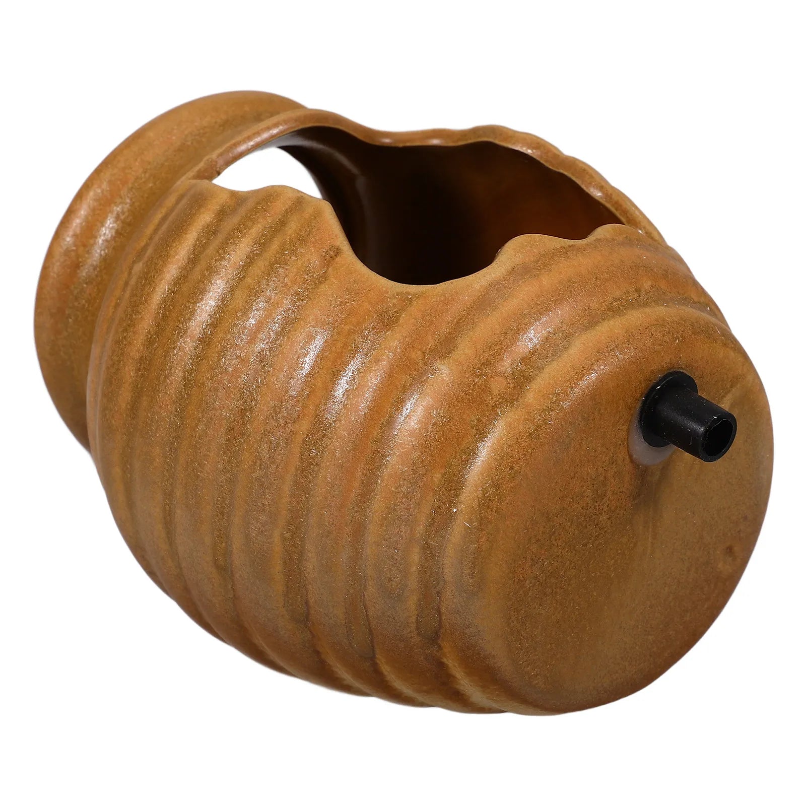 Decorative Ceramic Pot Ecological Fountain Jar Open Design Smooth Water Flow Garden Courtyard Outdoor Water Feature Landscape Zpaxo