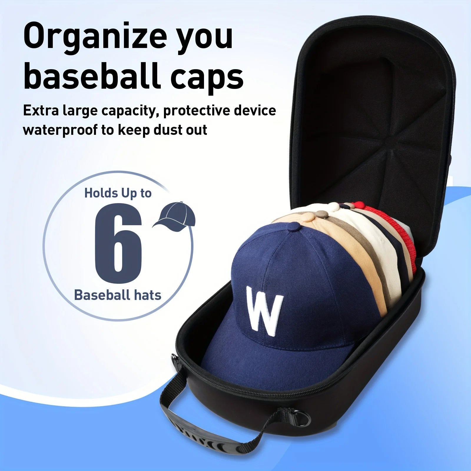 Baseball Hat Travel Bag Cap Case Storage Carrier Box Display Eva