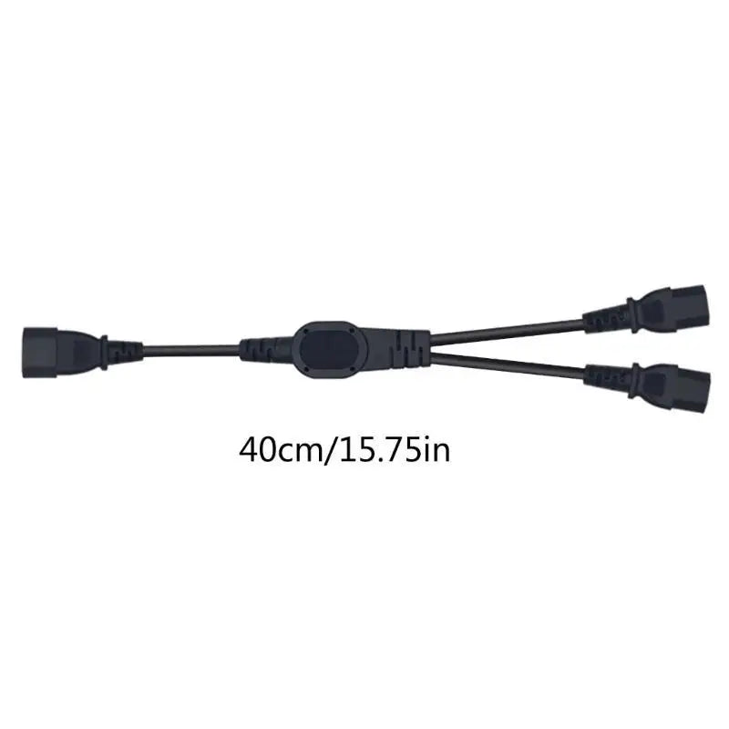 652F US 3Pin Power Cord IEC320 C14 to 2xC13 Power Cable Splitter Cord for Laptops Zpaxo