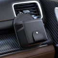 PU Leather Car Air Vent Phone Holder & Storage Organizer