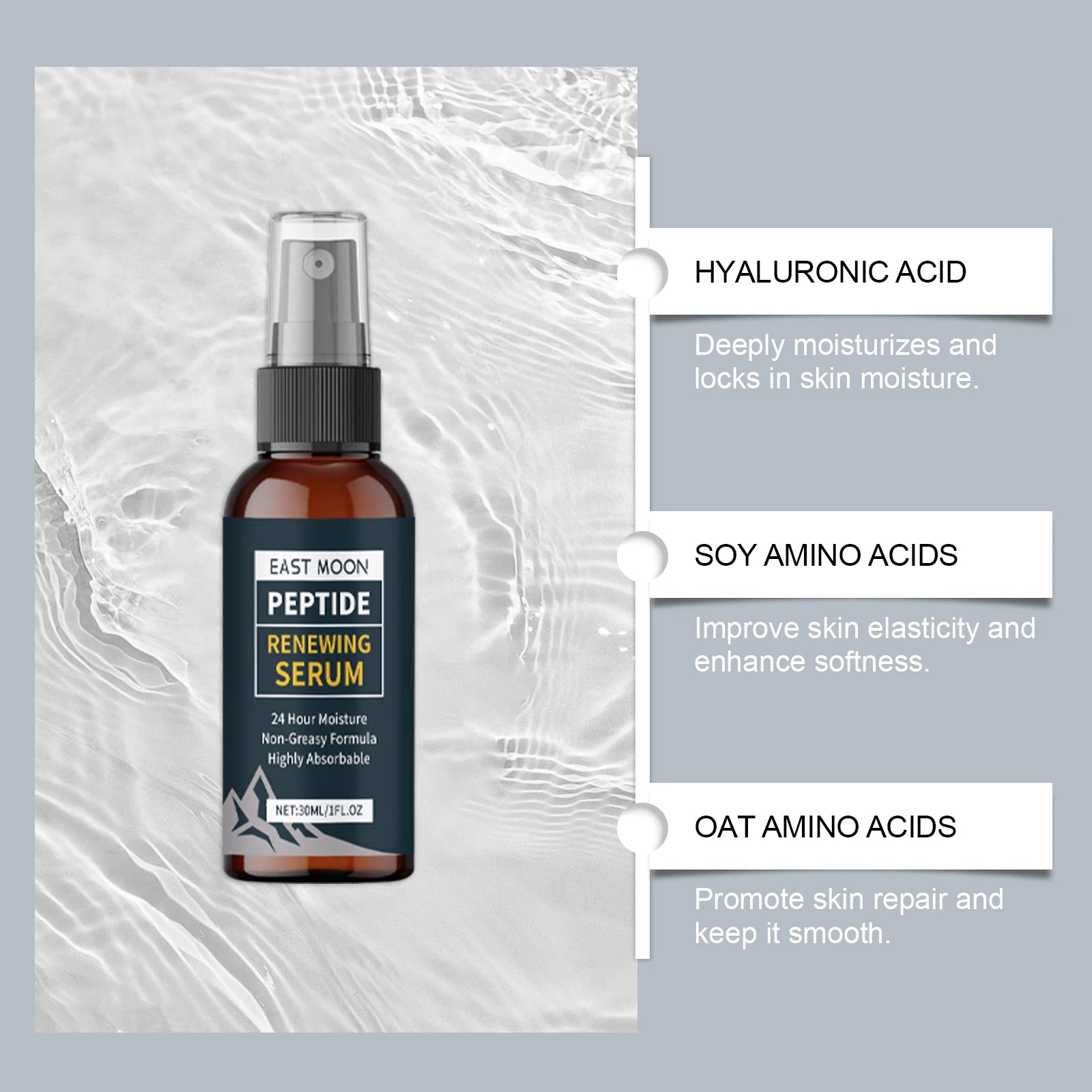 Men Renewing Serum Spray Hydrating & Firming Face Essence Wrinkle Reduction Shrink Pores Smoothing Tightening Skin Care Zpaxo