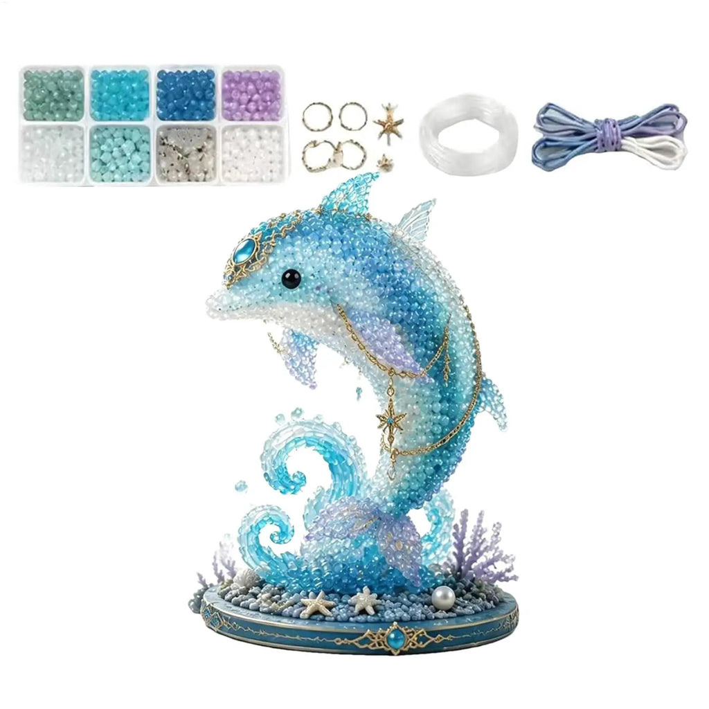 Bead Animal Making Kit Realistic 3D Sea Theme Art Beaded Animals for Holiday Ornament Party Favors Classroom Activities DIY Zpaxo