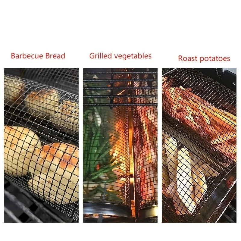 Stainless Steel Outdoor Portable Barbecue Cage Camping Picnic Grill Zpaxo