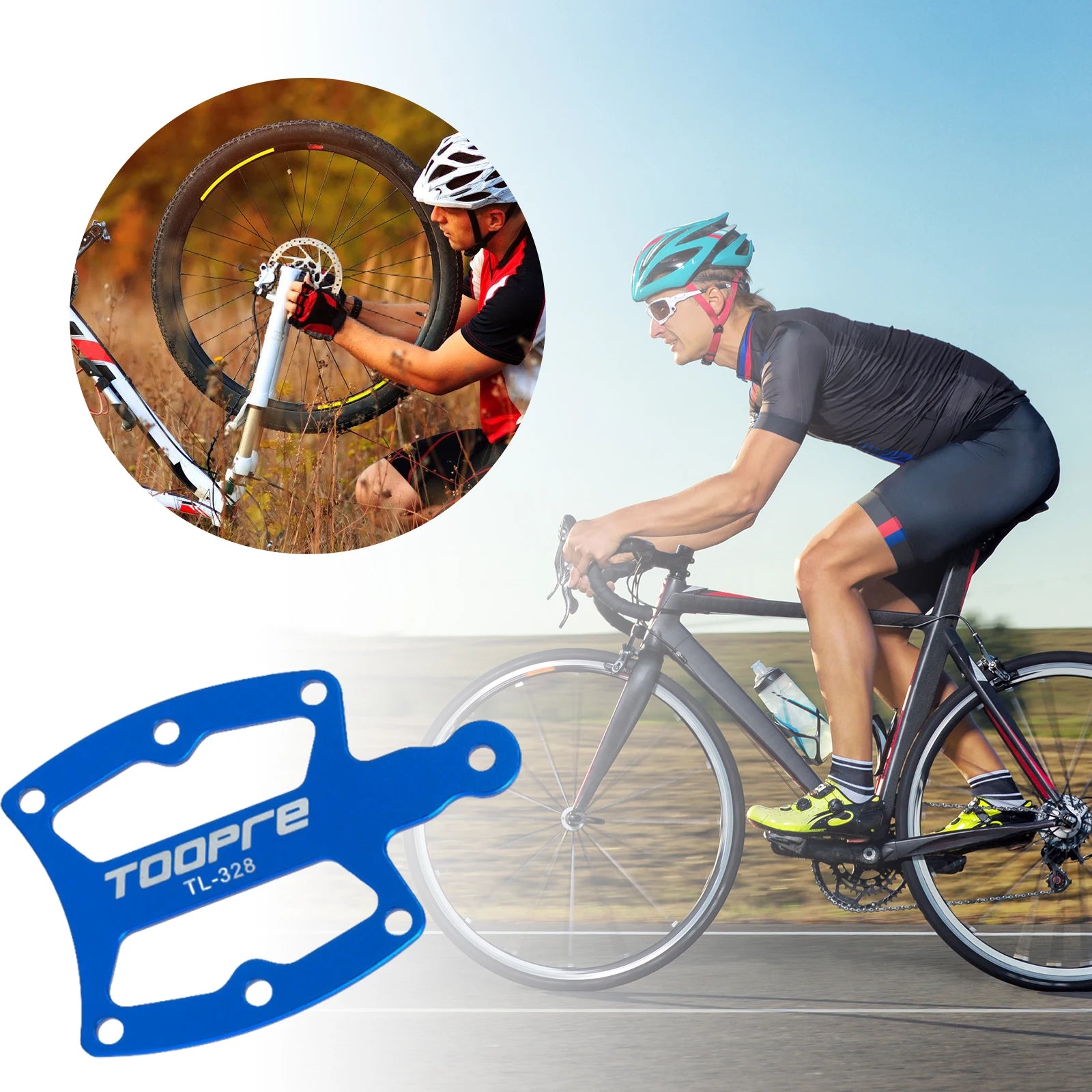 Bike Chainring Wear Gauge Aluminum Alloy Checker Measurement Tool