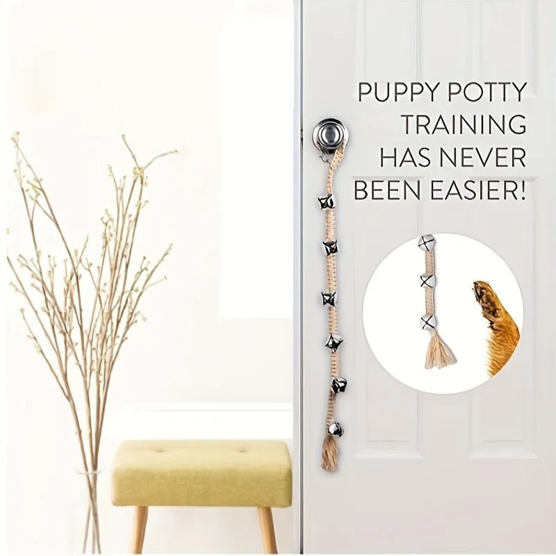 Dog Doorbell Hanging Training Bell Hand-woven Cotton Rope Out Alarm