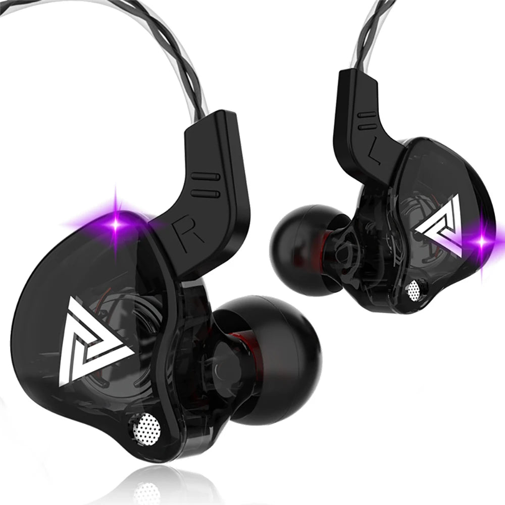 Maerknon AK6 HiFi Wired Earphones – Copper Driver Bass Earbuds Wired In-Ear Earphones Zpaxo Black