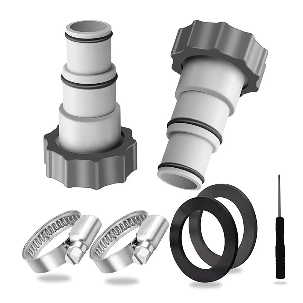 Hose Adapter with Collar Drain Plug Connector Replacement Pumps Connection Adapter Outdoor Hot Tub Accessories for Intex Fit ARU Zpaxo
