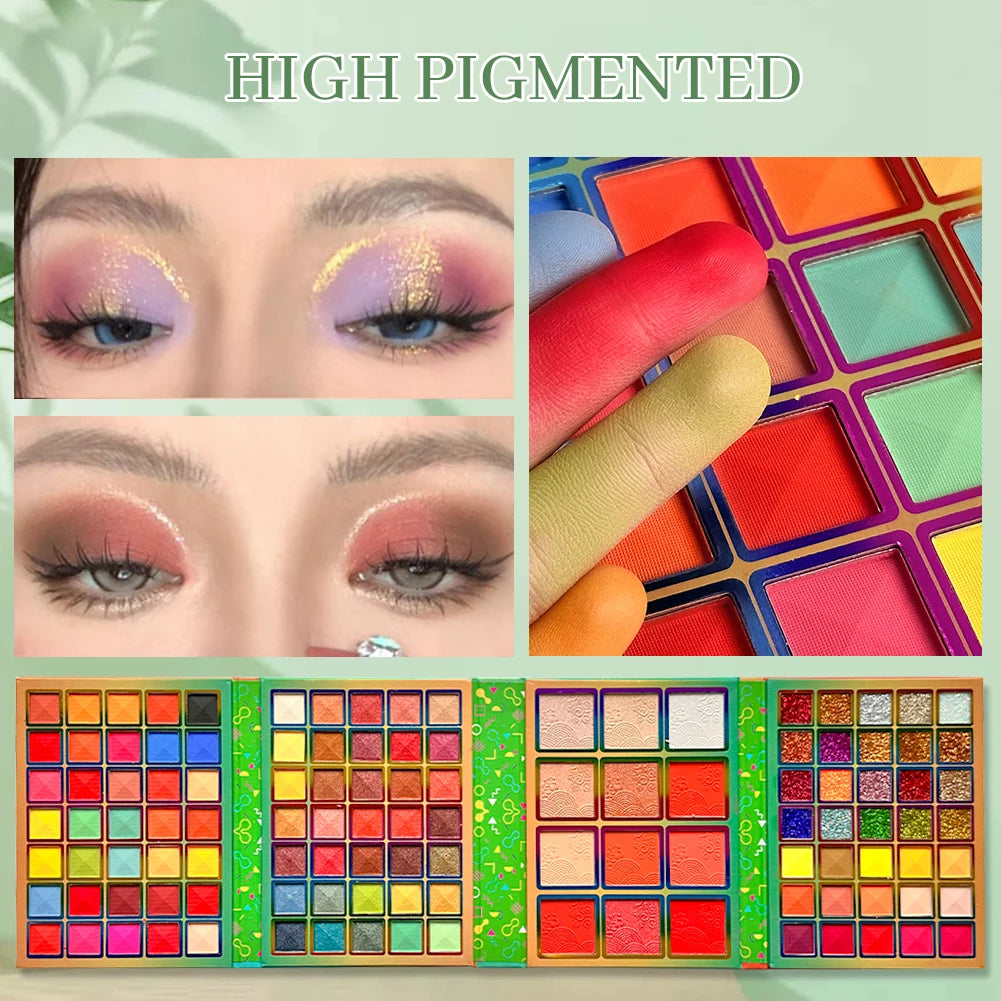 Luxury Pigment Eyeshadow Palette Blush Makeup 117 Colors DIY Eyes Zpaxo