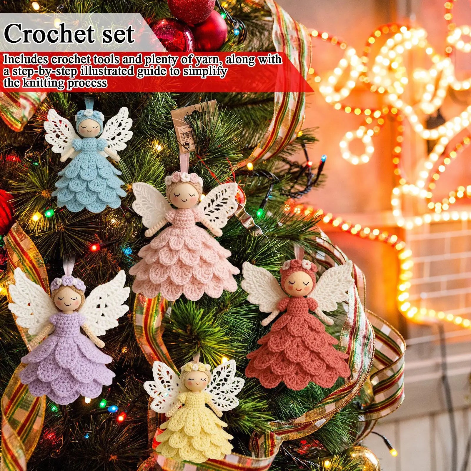 Beginner Crochet Angel Doll Ornament DIY Craft Adults Teens Christmas