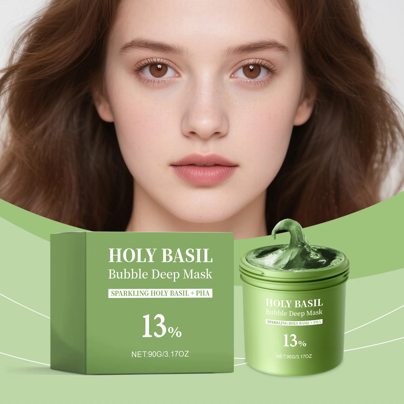 Basil Bubble Mud Mask – Blackhead Removal & Oil Control 90g Bubble Mud Mask Zpaxo