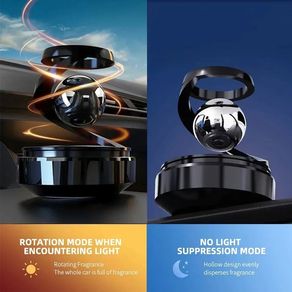 Solar Car Air Freshener Interstellar Levitation Rotating Auto Flavoring Car Perfume Deodorant Diffuser Interiors Accessories Zpaxo