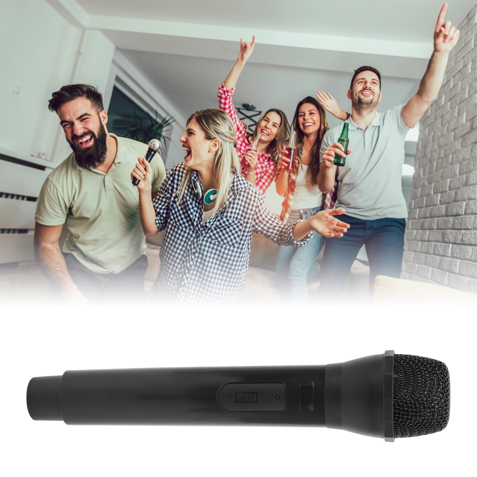 Plastic Prop Mic Microphone Realistic Karaoke Dance Shows Practice