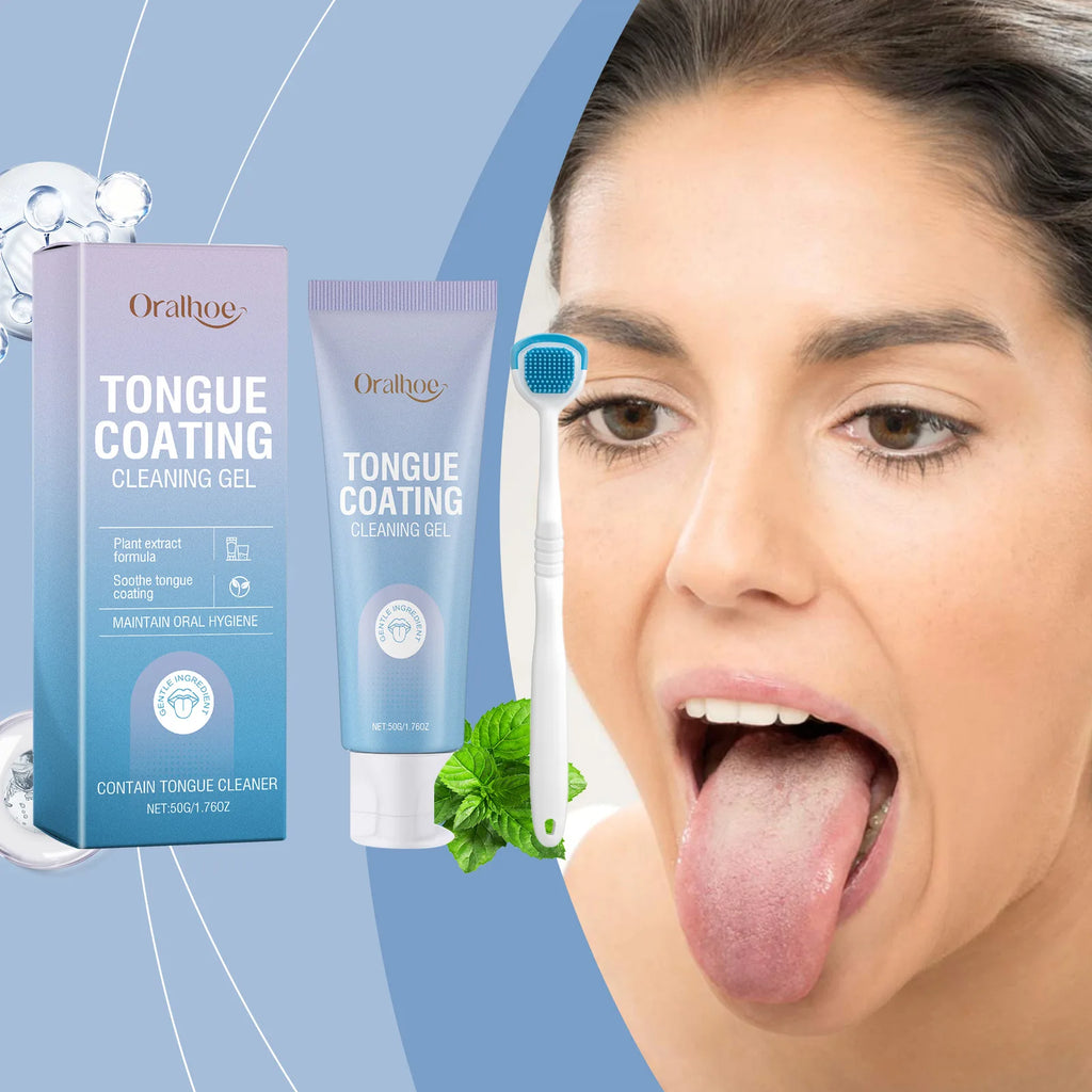 Tongue Cleaning Gel Set – Eliminate Bad Breath & Oral Bacteria Tongue Cleaning Kit Zpaxo