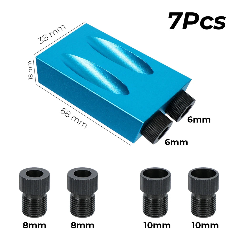 7 14 Hole Puncher Woodworking Drilling Guide Locator Drill Bit 15 Zpaxo 7PCS