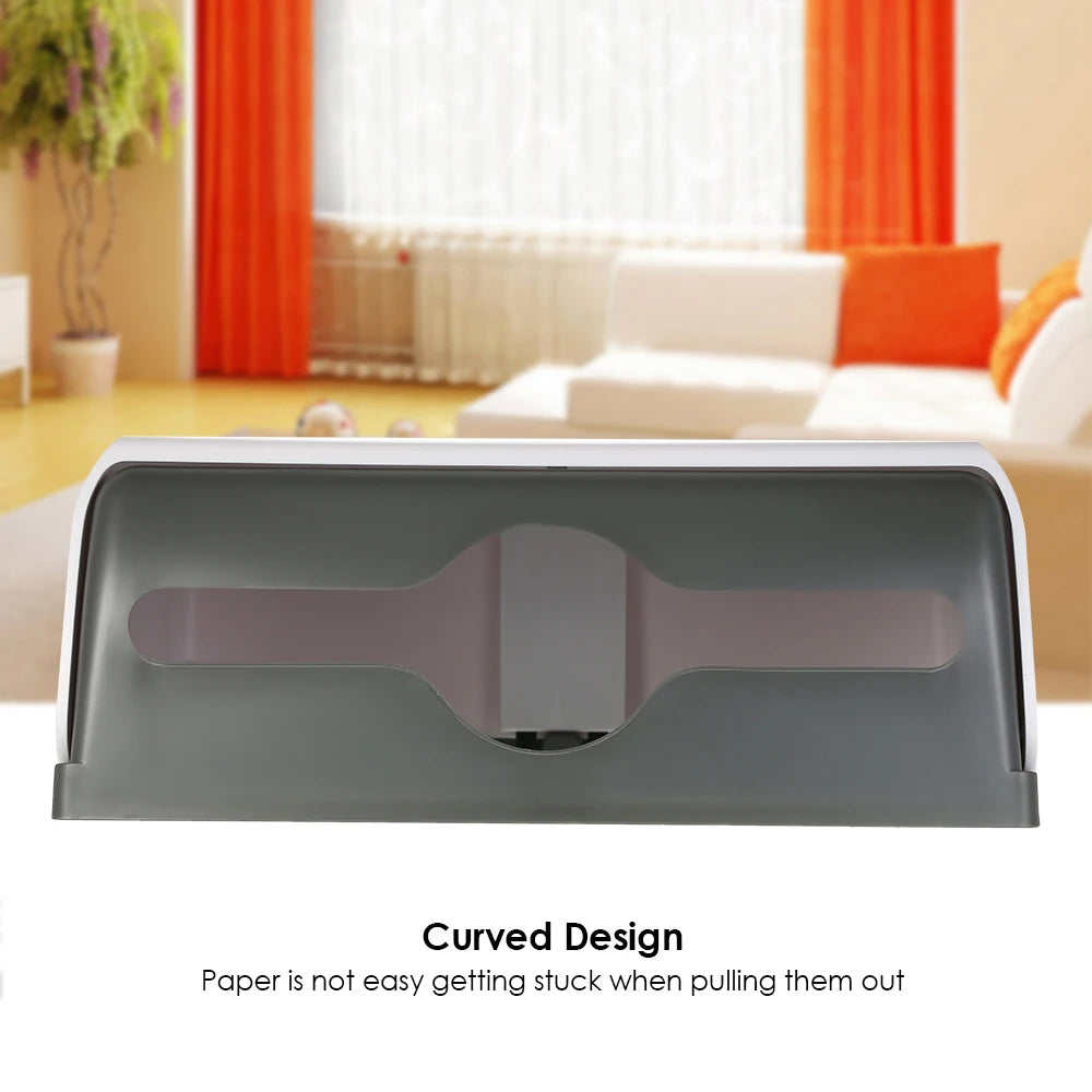 ABS Material Rectangular Wall-mounted Bathroom Tissue Dispenser Tissue Box Holder Home Car Organizer for Multifold Paper Towels Zpaxo