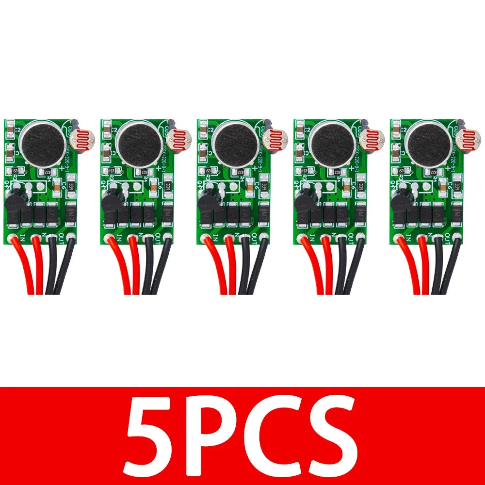 220V voice controlled driving template, bubble LED controlled driving induction module, intelligent voice controlled induction Zpaxo 5pcs