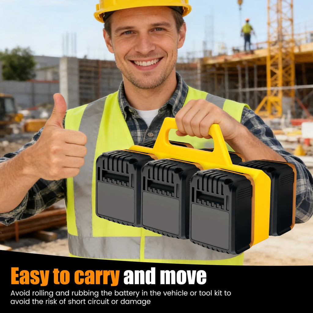 Battery Holder Rack For Dewalt Makita 18V14.4V 6Slot Electric Tool Wall Dock Slots Secure Snap Lock Mechanical Storage Organizer Zpaxo