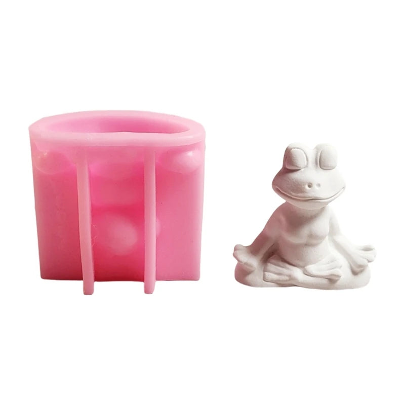 Yoga Frogs Molds Casting Epoxy Resin Ornament Plasters Silicone Mould