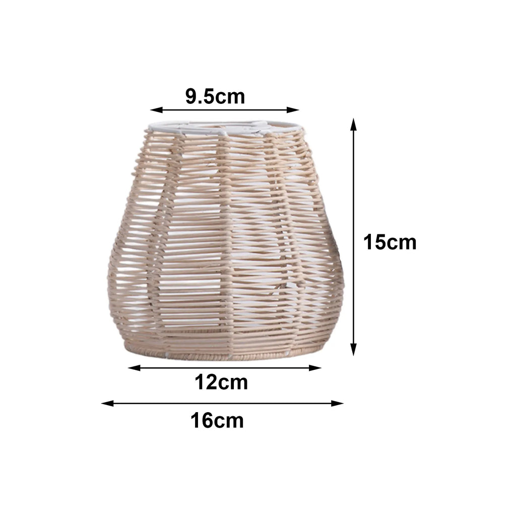 Handwoven Boho Paper Rope Lampshade | Pendant Light Shade Woven Lampshade Zpaxo 16cmx15cm