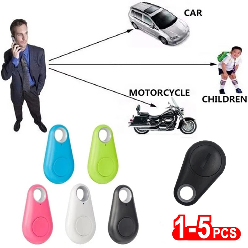1-5pcs Mini GPS Locator Anti-Lost Alarm Wallet Keychain Smart Tag Bluetooth-compatible Tracer Keychain Childs Tracker Key Finder Zpaxo