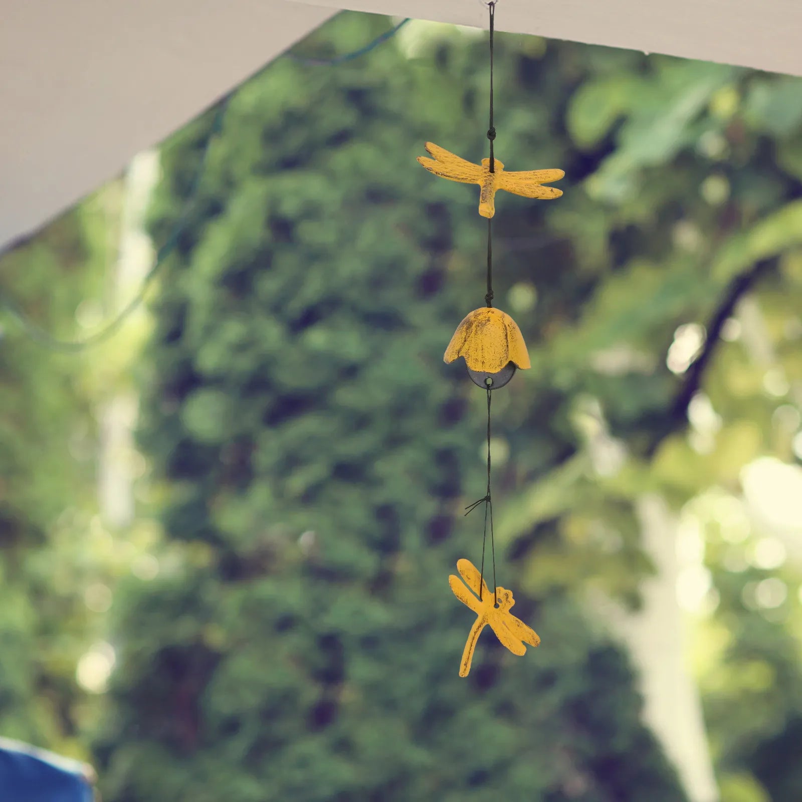 Dragonfly Wind Chime Iron Bell Pendant Rust Resistant Fade