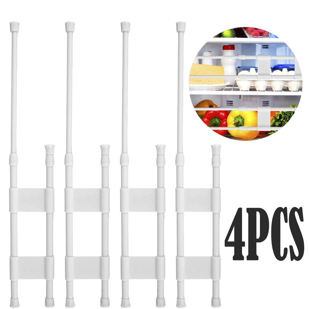 4Pcs RV Shower Corner Bar Telescopic Storage Rod Prevent Falling Toiletry Storage Adjustable Shelves Camper Travel Accessories Zpaxo