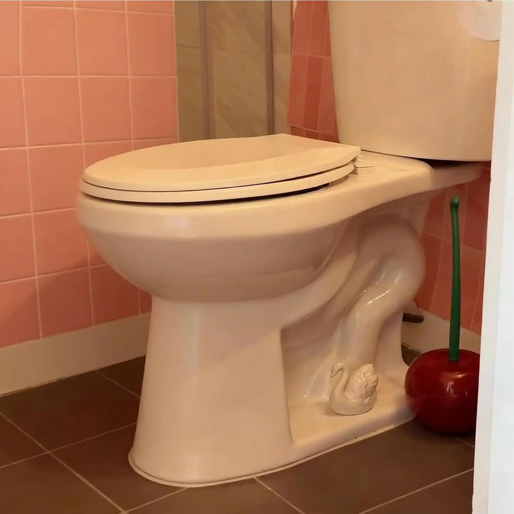 Toilet Screw Covers Decorative Ceramic Swan Bowl Caps Bathroom Decor