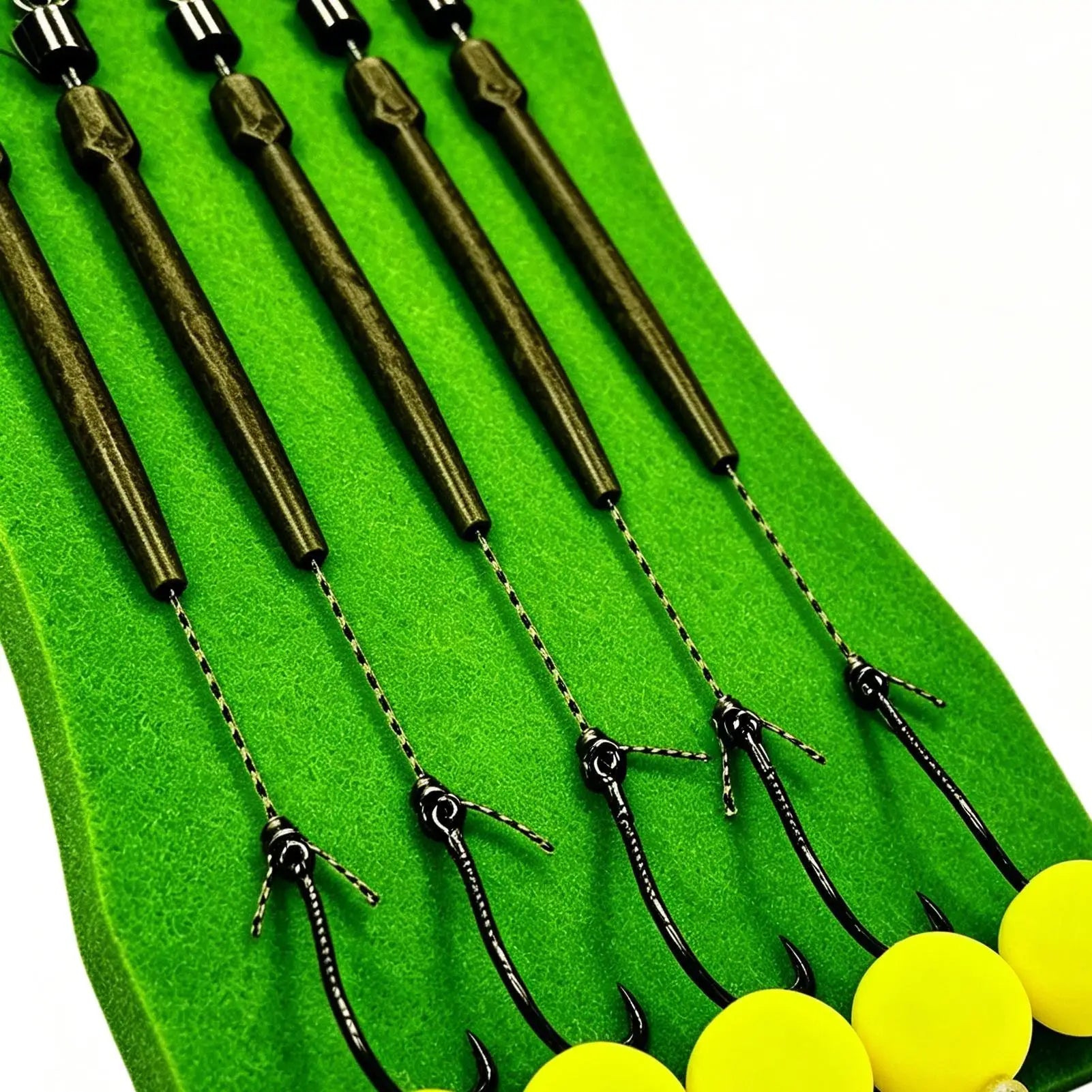 5-Pack Pre-Tied Carp Fishing Rig Set – Anti-Snag Hook & Float Fishing Rig Set Zpaxo