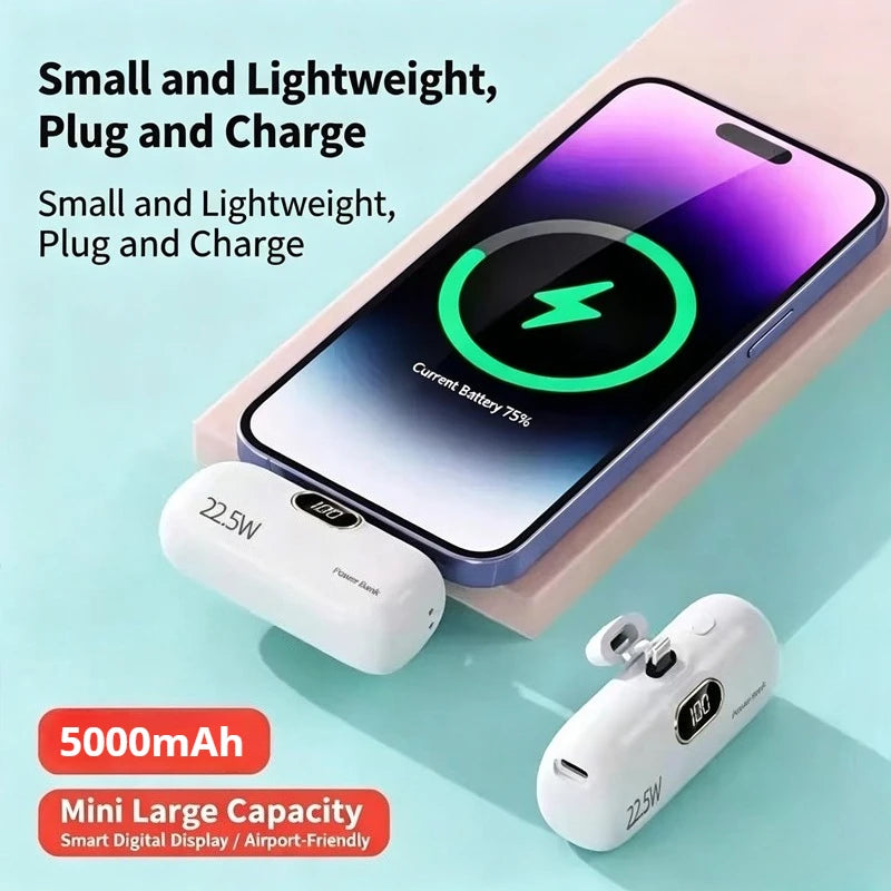 Mini Power Bank 10000mAh PowerBank Fast Charging Portable Charger for IPhone 17 16 15 14 Xiaomi Samsung Poco External Battery Zpaxo