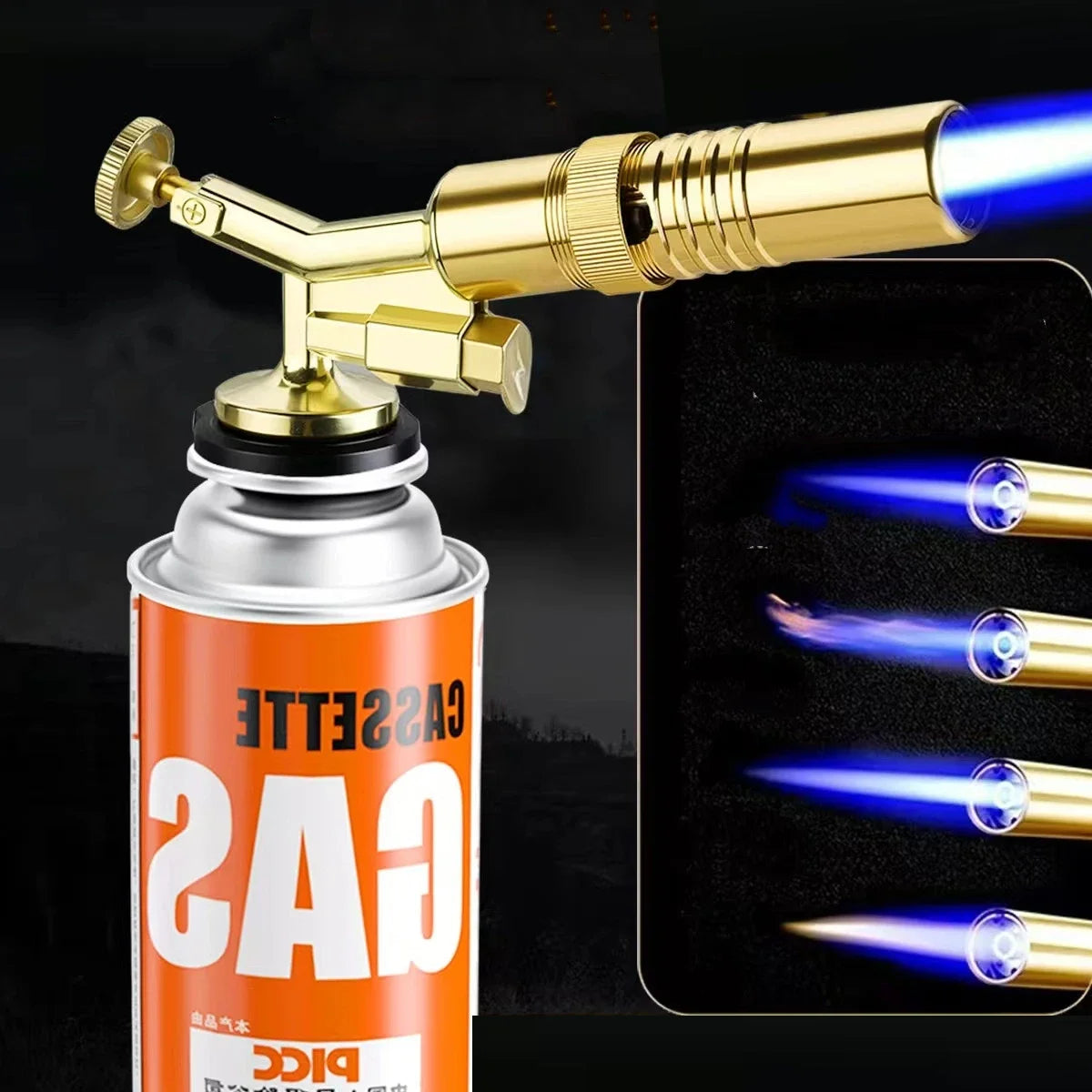 Outdoor Welding Gas Torch Flame Butane Burner Camping BBQ Lighter Flamethrower Kitchen Supplies Welding Equipment Zpaxo