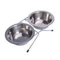 Dog Bowl Stainless Steel Double Pet Bowls Travel Water Food Feeding