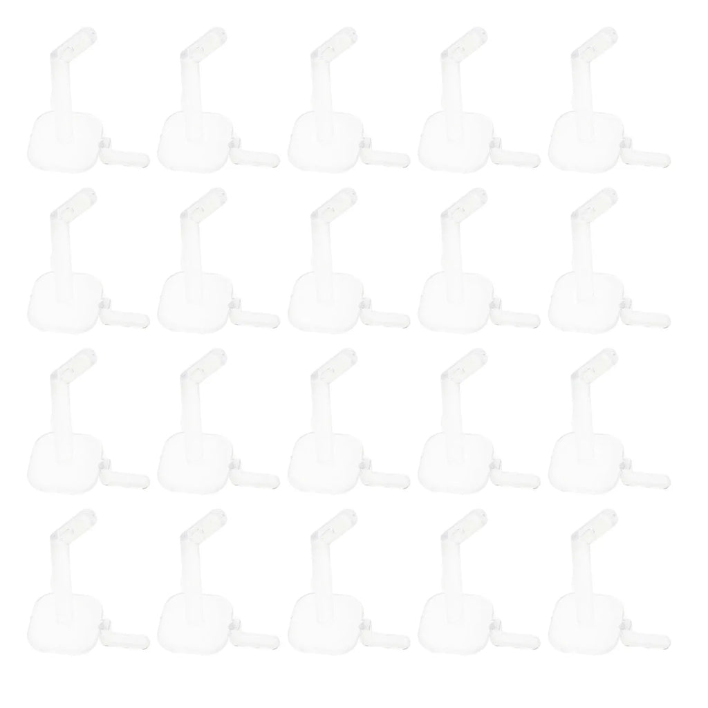Clear Plastic Pegboard Hooks Firm Stable Grip Easy Install Multi Use