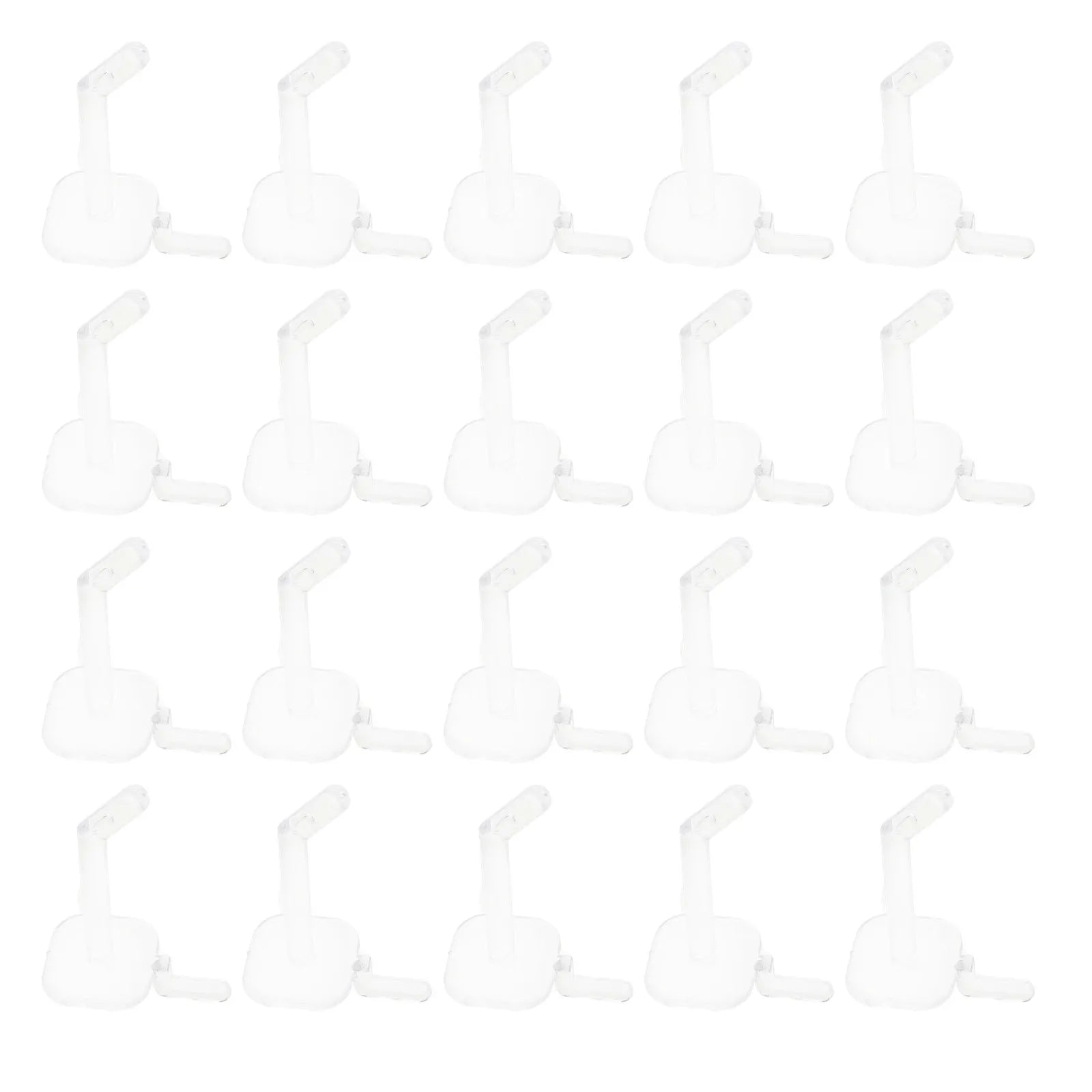 Clear Plastic Pegboard Hooks Firm Stable Grip Easy Install Multi Use