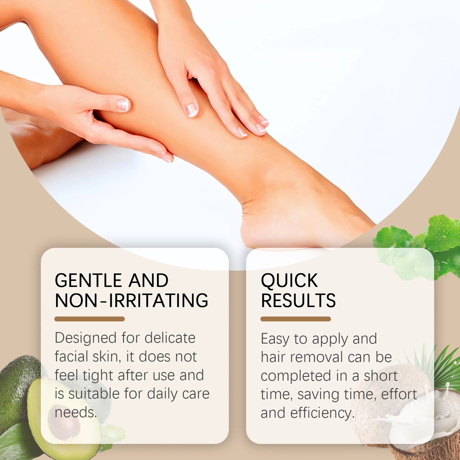 Hoygi Coconut Facial Hair Removal Cream – Painless & Gentle Hair Removal Cream Zpaxo