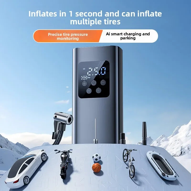 Cordless Smart Tire Inflator Pump Digital Pressure Gauge Auto Zpaxo