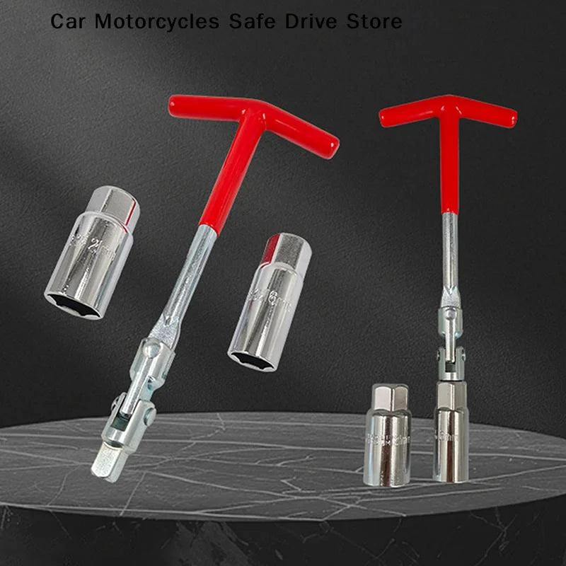 CM3 T Handle Spark Plug Wrench 14 16 Sockets Swivel Head T-handle Car